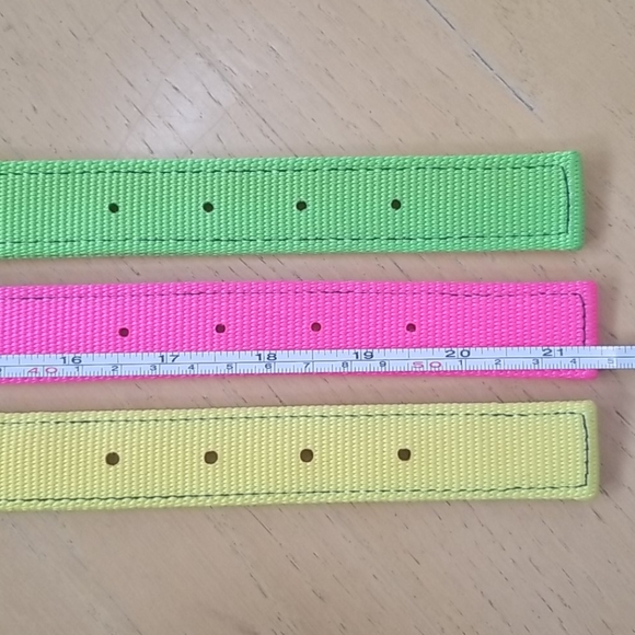 3 Coastal 18 Inch Dog Collars Pink Green Yellow - Picture 5 of 7